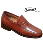 Zapato hombre vestir · Piel tafilete marrón Líbano · fabricación Guante